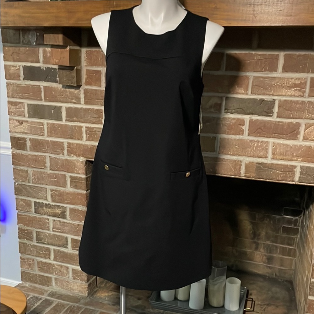 Eloquii Black Sleeveless Sheath Mini Dress